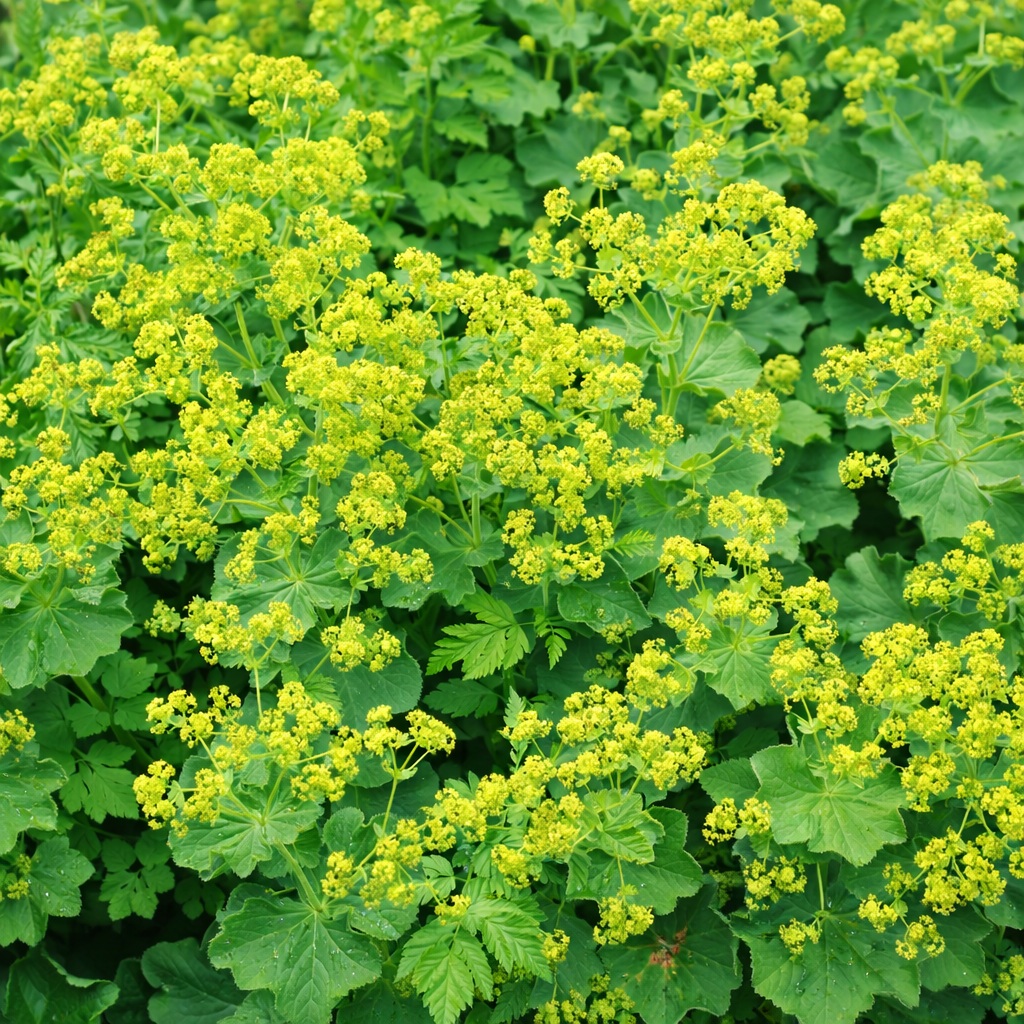 alchemilla_mollis Az Alchemilla mollis, palástfű teljes virágzásban.