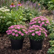 Aster dumosus teljes virágzásban, cs14 cserépben.