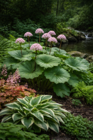 A pajzslevél természetes környezetben illusztrálva.