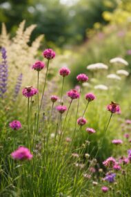 A Dianthus carthusianorum virágai közelről.