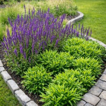 Caradonna ligeti zsálya természetes hatású évelőágyásban