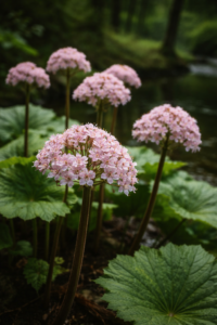 A pajzslevél virága teljes nyílásban.