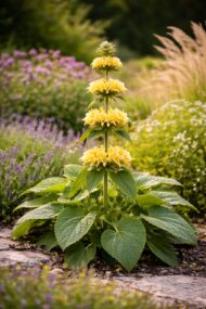 A Phlomis russeliana teljes virágzásban.