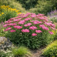 Az achillea millefolium azaz a rózsaszín cickafark meseszép virágával varázslatosan hódit