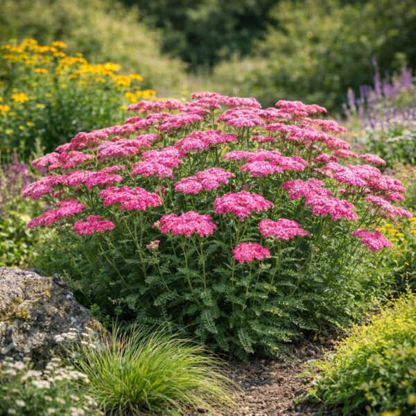 Az achillea millefolium azaz a rózsaszín cickafark meseszép virágával varázslatosan hódit