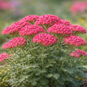 Teljes virágzásban lévő rózsaszín cickafark.