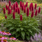 Az örökzöld keserűfű vegyes virágágyásban.