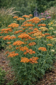 A narancssárga cickafark virágai.