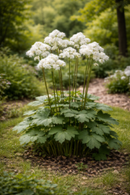 Az Astrantia major teljes virágzásban.
