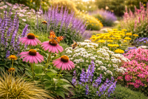 beporzóbarát évelőkert