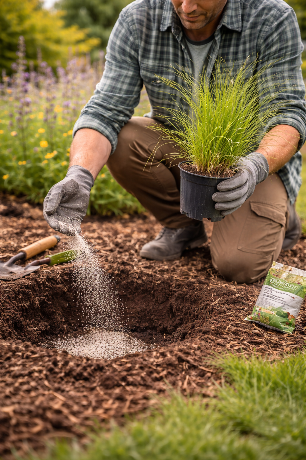 Frissen ültetett évelők gondozása.