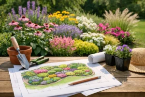 Évelőágyás tervezése lépésről lépésre